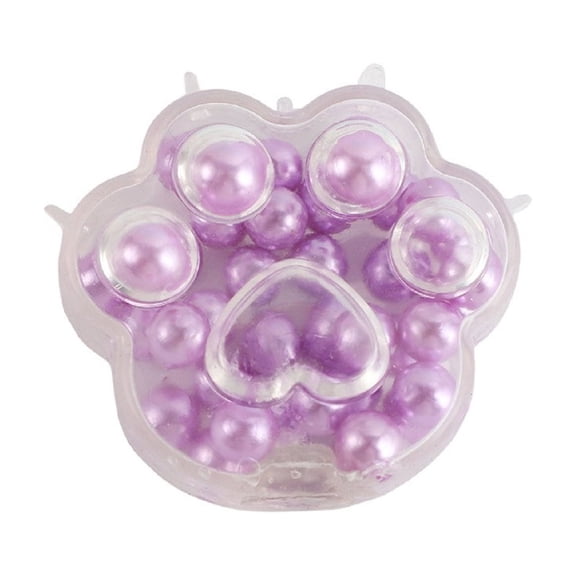 BESTSKY Bead Pop Squashy, Anxiety Relief Squashy Cat Paw Fidget, Stress Relief Slow Rising Melt Ball, Soft Sensory Putty, Portable Desk Calm Squeeze for AdultsWhite
