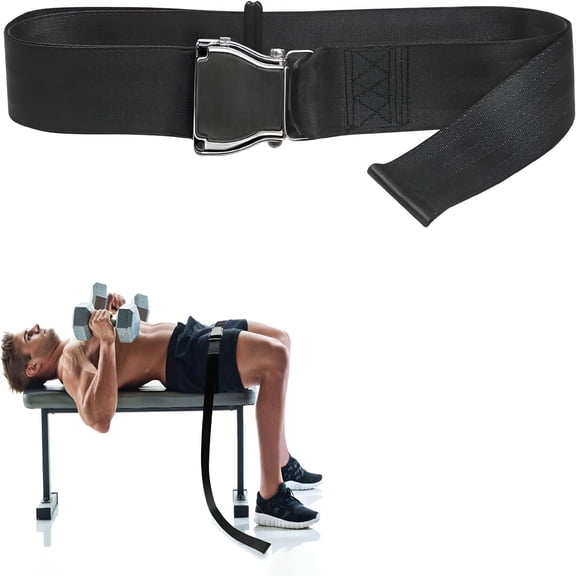 BESTSKY Belt Squat Collar for Nordic Hamstring Curl on Bench,5.6Ft Long Buckle Strap for Seat Workouts Leg Extension Machines Achieve Stability Comfort Home Exercise Fitness Assisted Muscle