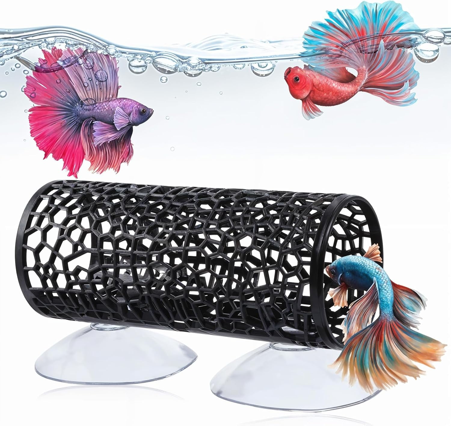 best accessories for a betta fish 10 Gallon Tank, Fish Tank Small Aquarium Starter Kits Self Cleaning with 3 Types of LED Lights and Filter Water Pump, Ultra Quiet Rose RedSize BETTA FISH TANK DECOR &