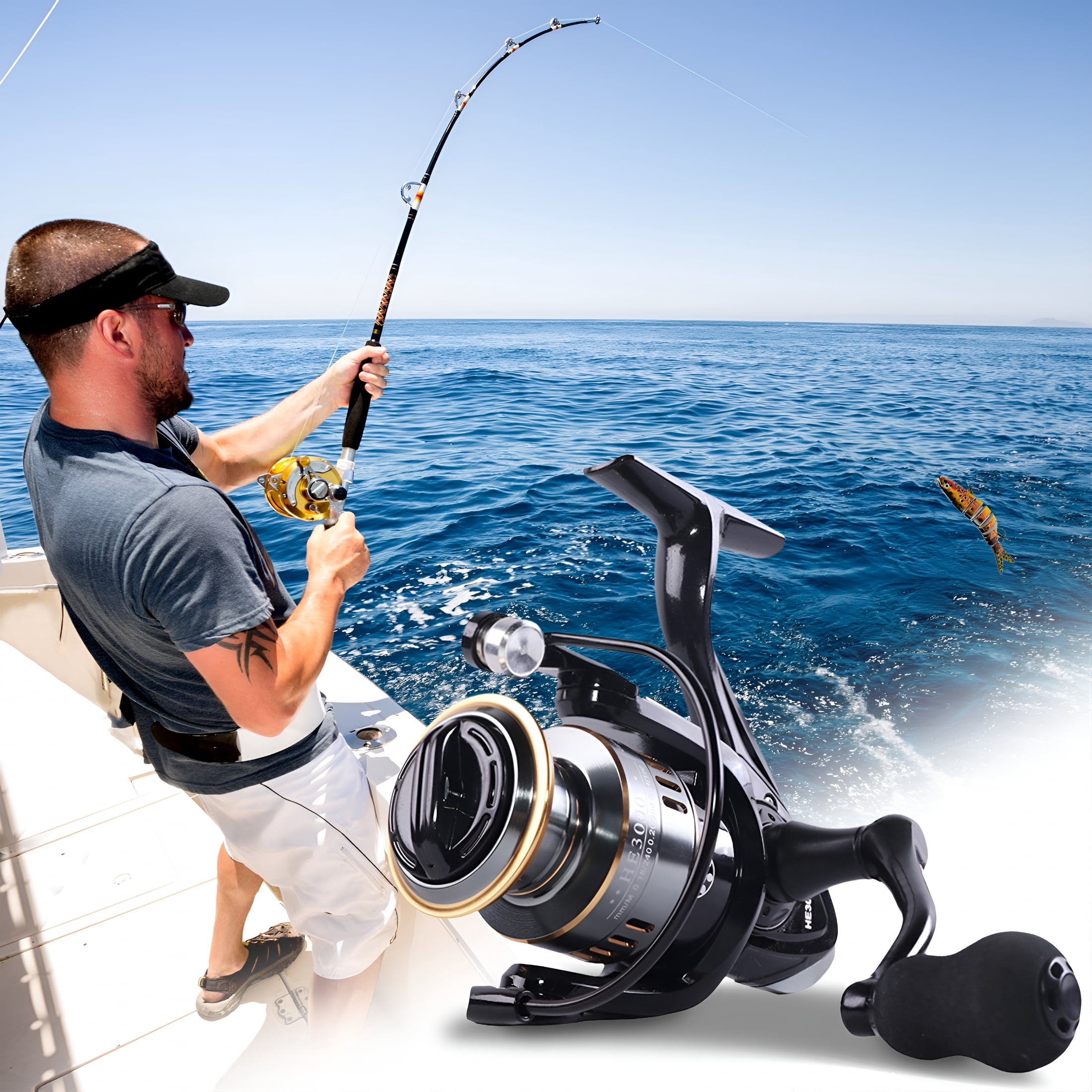 best big game saltwater spinning reel Jigging Fishing CNC Machined 2 Speed 44lbs Lever Drag Deep Sea Boat Trolling Fishing Right Handed Only : Sports & Outdoors BESTSKY Big Game Surf Spinning