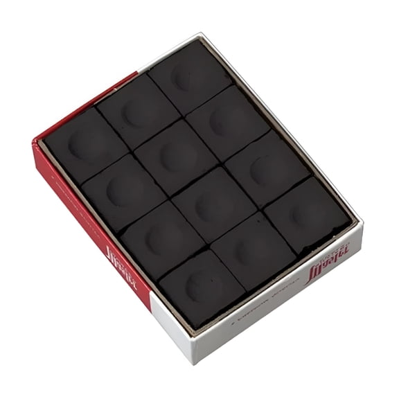 BESTSKY Billiard Cue Chalk 12 Count, Traditional Pool Chalk for Billiards and Snooker, Smooth Coating Gaming Accessories for Cue Tips, Black