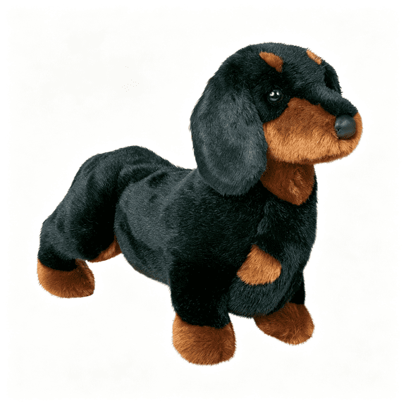 BESTSKY Black & Tan Dachshund Dog Plush Stuffed Animal Dachshund