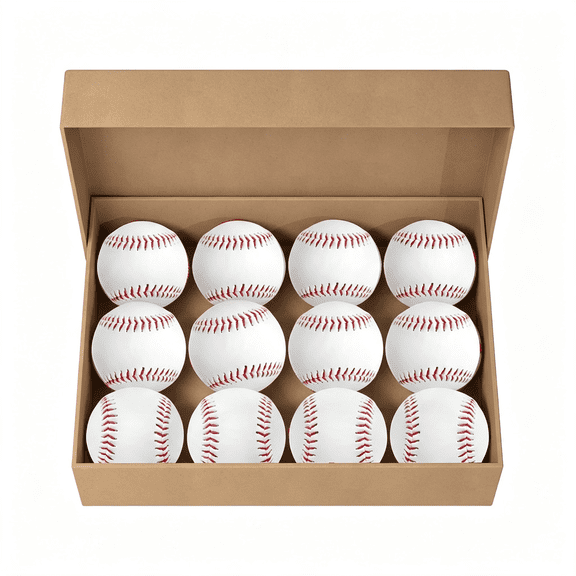 BESTSKY Blank Unmarked 9" Standard Practice Baseballs|Baseballs Tball Balls for High School League Training,Pitching,Fielding,Throwing,Autograph Bucket of Baseballs