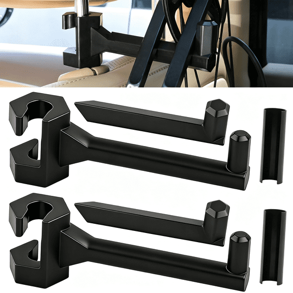 BESTSKY Bow Hanger for Truck,2 Set Archery Hunting Shooting Bracket Headrest Mount,Universal Compound Bow Holder for Vehicle Storage and Hunting Transport