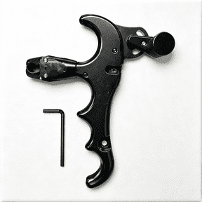 BESTSKY Bow Release for Compound Bows,4-Finger Thumb Release Trigger,Adjustable 360 Rotatable,Aluminum Alloy,Aids for Both Right and Left Handers Thumb Release for Compound Bow