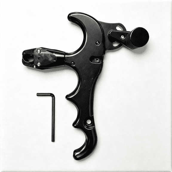 BESTSKY Bow Release for Compound Bows,4-Finger Thumb Release Trigger,Adjustable 360 Rotatable,Aluminum Alloy,Aids for Both Right and Left Handers Thumb Release for Compound Bow