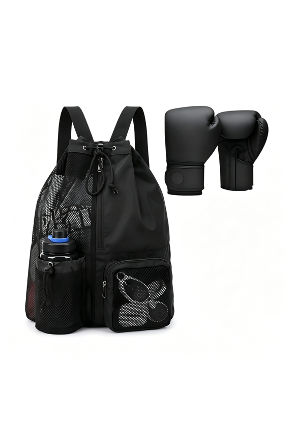 Boxing Gloves Bag Mesh Drawstring Backpack Boxing Gym Glove Sackpack for Sports Gym Training Boxing Backpack