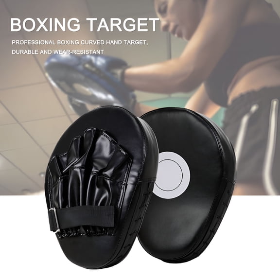 BESTSKY Boxing Pads Focus Mitts, Curved Hook and Jab Target Hand Pads, Great for MMA, Muay Thai, Kickboxing, Martial Arts, Karate Training, Padded Punching, Coaching Strike Shield (Black)