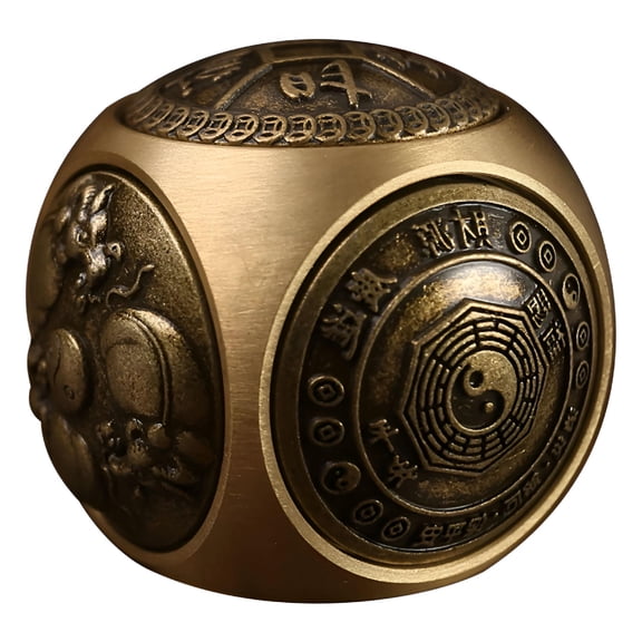 BESTSKY Brass Hexagonal Ball Spinner, Luxurious Hand Fidget for Stress Relief and Focus Enhancement