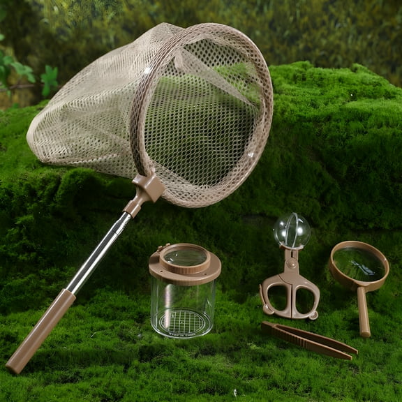 BESTSKY Bug Catcher for Kids Explorer Bug Catching Kit,Magnifying Glass,Tweezers,Learning Guide,Insect Habitat,Outdoor Toys (3 Year +)