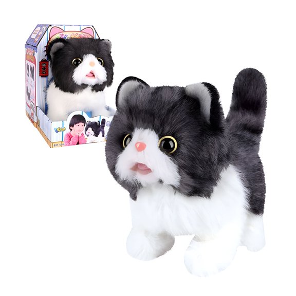 BESTSKY Cactus Talking Creative for Toddlers Electric Smart Plush Vocal Pet Cat Walking Stuffed Animal Toy Electronic Interactive Walking Tail Wagging