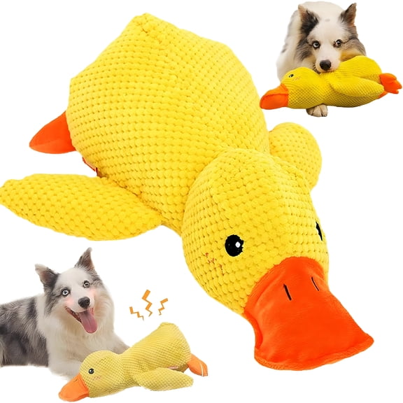 BESTSKY Calming Duck Dog Toy with Quacking Sound for Indoor Dogs