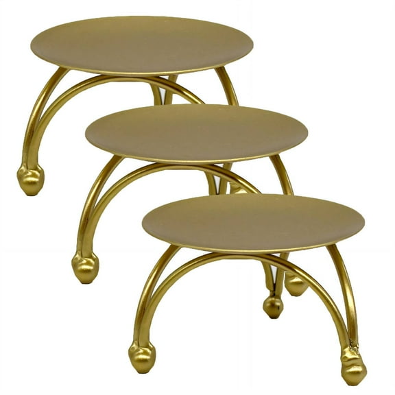 BESTSKY Candle Plate,Geometric Decoration Candle Holders,Metal Desktop Taper Candle Holders,Style A