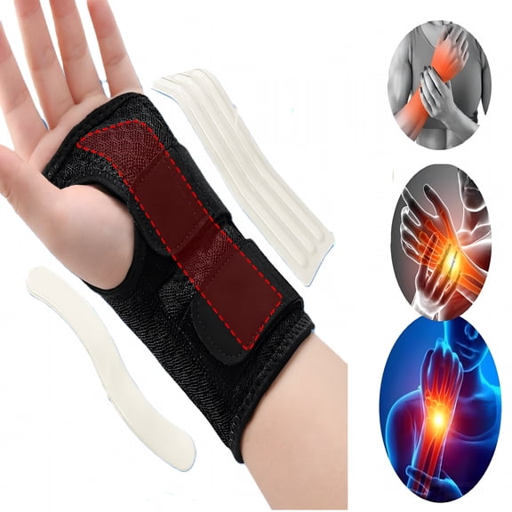 BESTSKY Carpal Tunnel Recover Wrist Brace with Removable Splint And Adjustable Support Wrap Universal Size Wrist Brace Left Hand (Left Hand)
