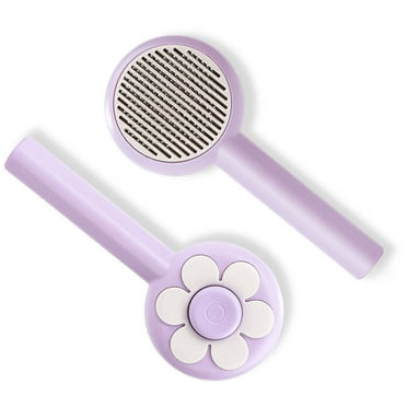 BESTSKY Cat Brush, Soft Bristle Dog Brush, Multi-Functional Grooming Cat Stuff,Purple