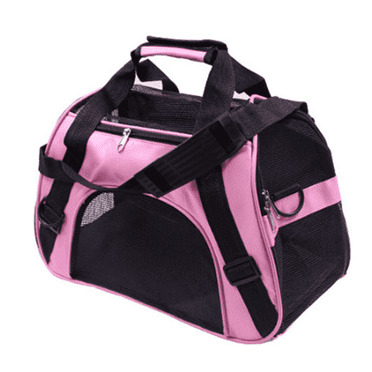 BESTSKY Cat Carrier,Foldable Cat Backpack for Easy Storage,Breathable Mesh for Comfort Dog Carriers for Small Dogs,Spacious and Safe Soft Cat Carrier,Pink47*30*23cm