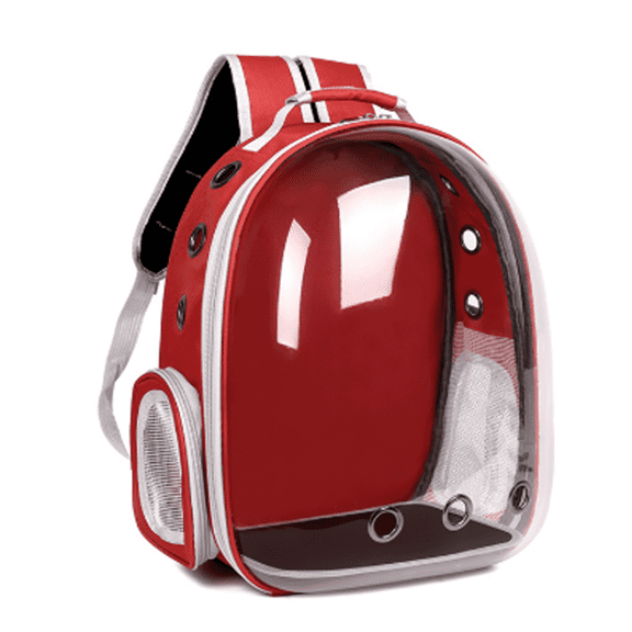 BESTSKY Cat Carrier,Panoramic View Cat Backpack,Ergonomic Comfort Cat Backpack Carrier,Stylish & Practical Cat Bag,Red
