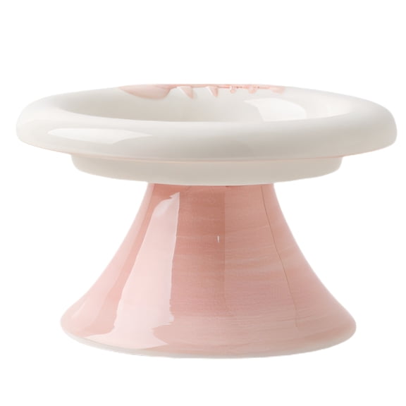 BESTSKY Cat Food Bowl,Easy-To-Clean Design Cat Bowls,Cute Bow Design Elevated Dog Bowls