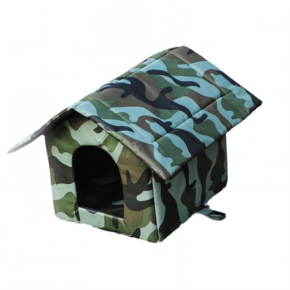 BESTSKY Cat House,Heavy Rain Protection Cat Houses for Outdoor Cats,Loop Buckle Outdoor Cat House,M
