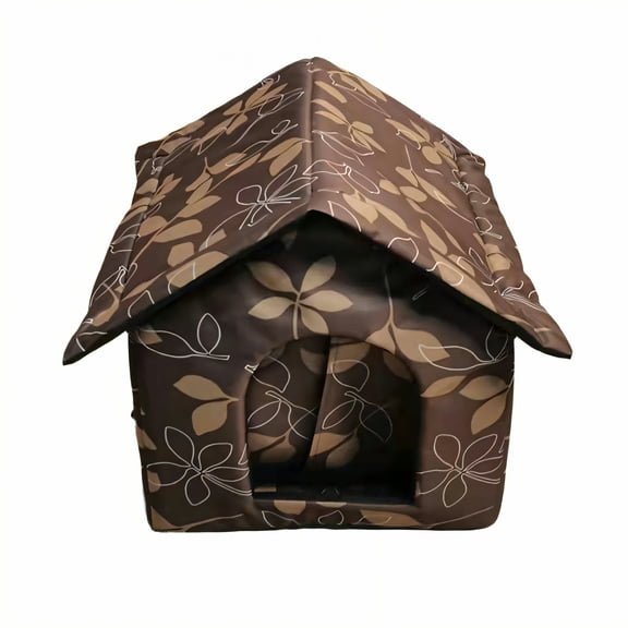 BESTSKY Cat House,No Water Accumulation Cat Houses for Outdoor Cats,Zippered Assembly Outdoor Cat House,M