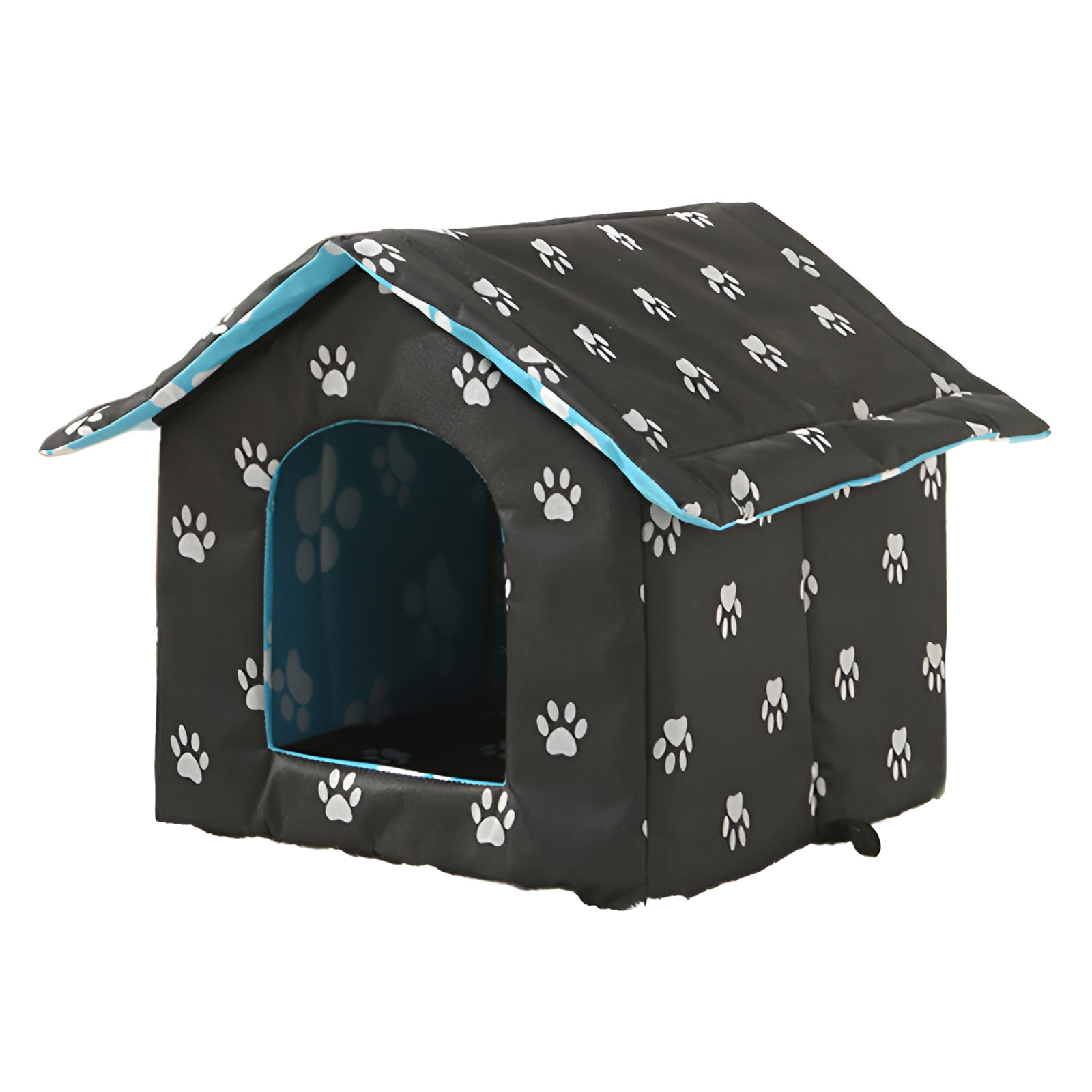 BESTSKY Cat House,Secure Storage Outdoor Cat House,Simple to Fold and Pack Away Heated Cat Houses for Outdoor Cats,Style2,45*43*40cm