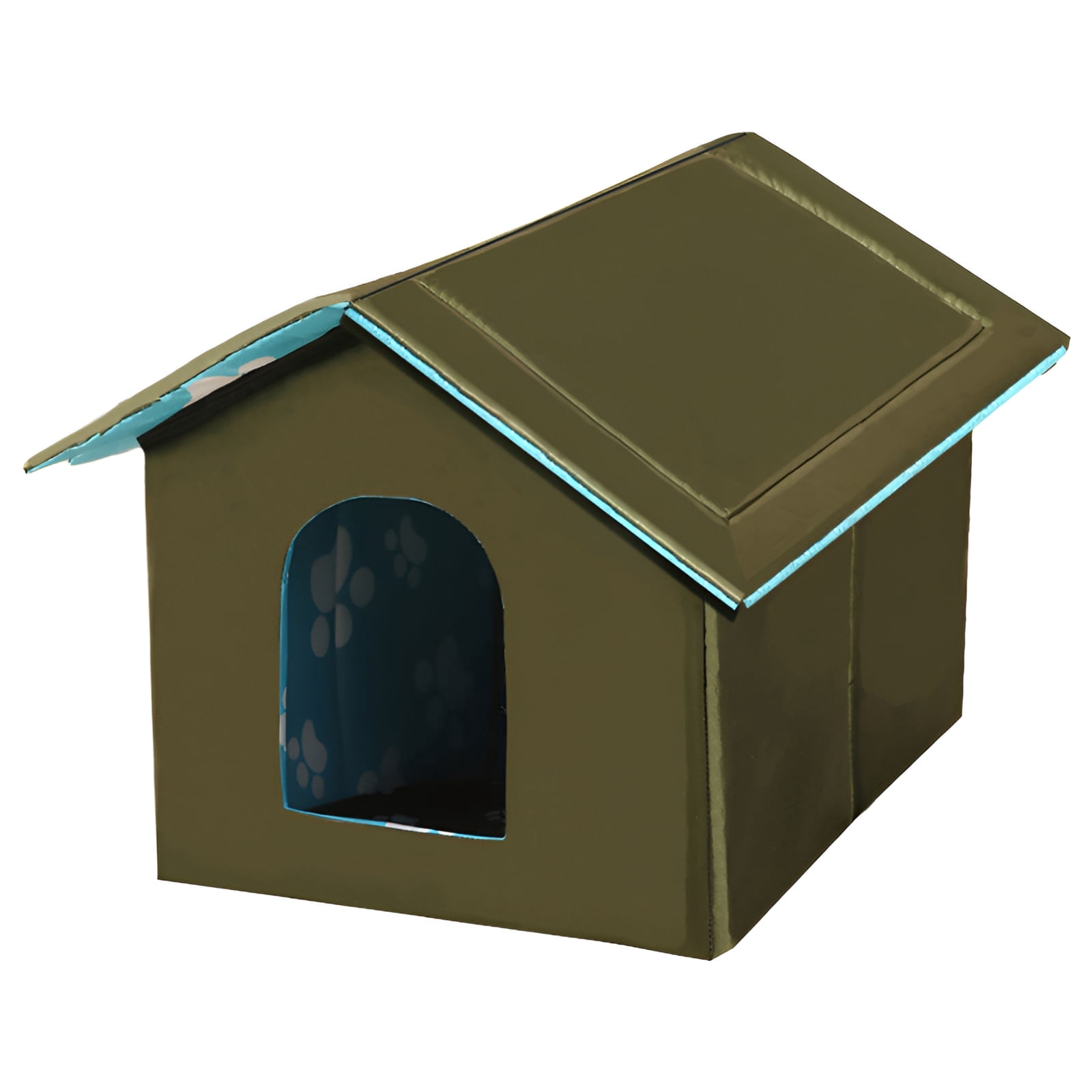 BESTSKY Cat House,Protective Outdoor Shelter Heated Cat House,Keeps Pets Dry and Warm Outdoor Cat House Weatherproof,Style1,40*38*35cm