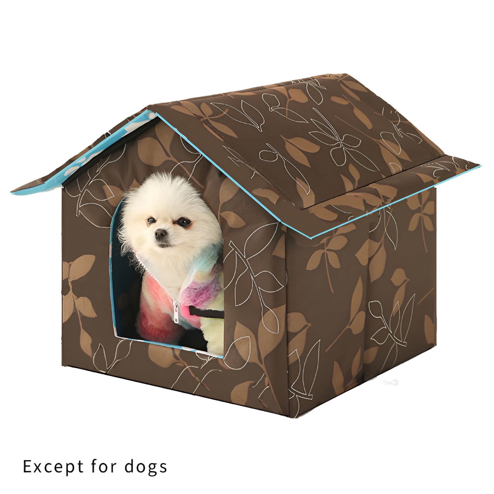 BESTSKY Cat House,Stable Tent Structure Cat Houses for Outdoor Cats,Weather-Resistant Shelter Heated Cat Houses for Outdoor Cats,Style1,45*43*40cm