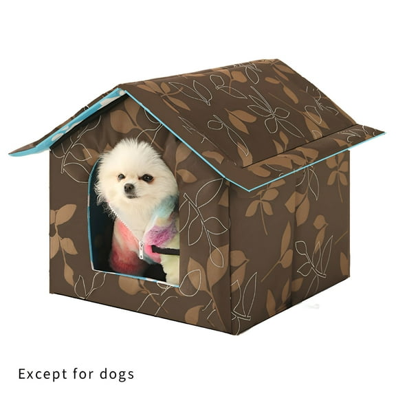 BESTSKY Cat House,Stable Tent Structure Cat Houses for Outdoor Cats,Weather-Resistant Shelter Heated Cat Houses for Outdoor Cats,Style1,45*43*40cm