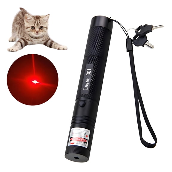 BESTSKY Cat Laser Pointer Toy with Adjustable Focal Length, Safe lazer pointer for cat with Child Safety Lock, Interactive Toy for Indoor Cats, Cat Gifts for Pet-Loving Families, Red
