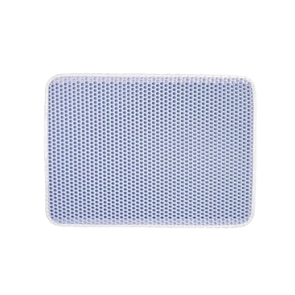 BESTSKY Cat Litter Mat,Double-Layer Honeycomb Design Litter Mat,Foldable and Space-Saving Design Cat Stuff,Blue,16in