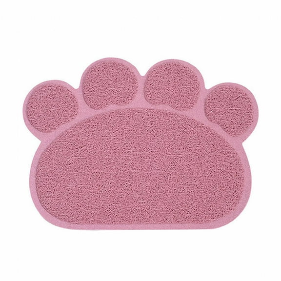 BESTSKY Cat Litter Mat,Waterproof and Tear-Resistant Litter Matt for Cat,Keeps Environment Tidy Cat Rug,Coupled Pink,S