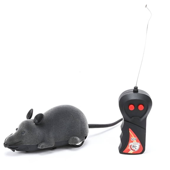 BESTSKY Cat Mouse Toy,Flocked Material Remote Control Cat Toy,Mouse Appearance Cat Gifts,Gray