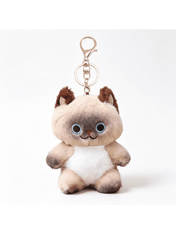 Cat Plush Keychain-Cartoon Kitten Bag Charm,Car Key and Backpack Accessories,Friendship Gifts for Pet Lovers cute cat plushie