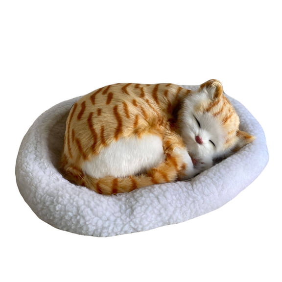 BESTSKY Cat Stuffed Animal,Creative Home Decor Emotional Support,Unique Breathing Effect Stuffed Animal Cat,Style2,32*27*11cm
