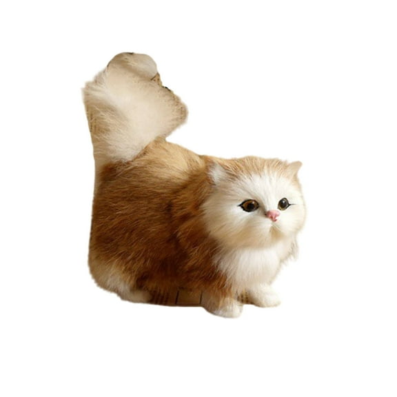 BESTSKY Cat Stuffed Animal,Detailed Embroidery Cat Stuffy,Soft Feel Cute Expression Stuffed Cat,Yellow