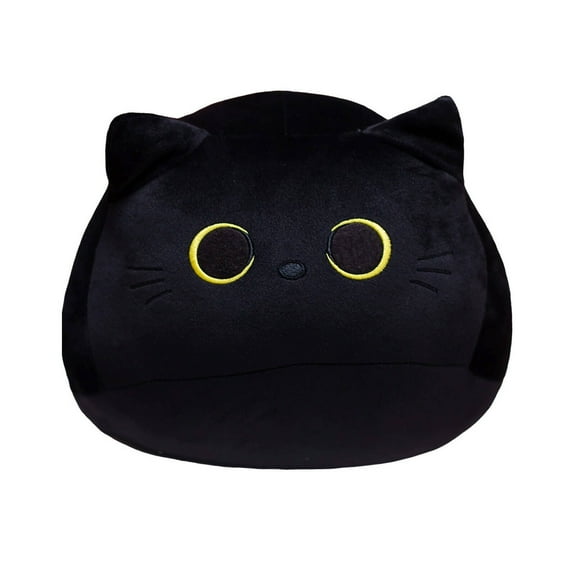 BESTSKY Cat Stuffy Black Cat Plush Toy Funny Stuff Cat Pillow Weighted Stuffed Animals Style 1 30cm