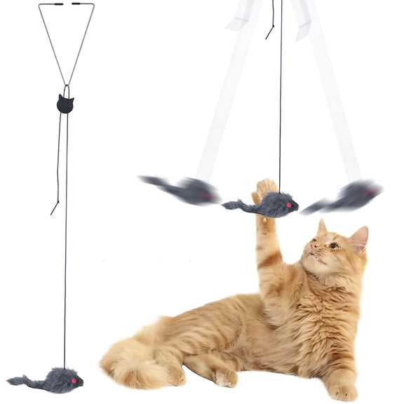 BESTSKY Cat Teaser Toy Interactive Hanging Mice Playing Training Catcher Cat Toys