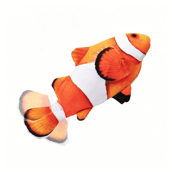BESTSKY Cat Toy Flopping Fish - Interactive Cat Toy for Indoor Bored Cats, Automatic Moving Floppy Fish Dog Toy, 11" Realistic Electric Kitten Kicker Exercise Stuff with Catnip Silvervine