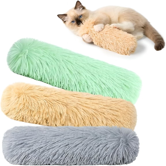 BESTSKY Cat Toys 3 Pack Catnip Pillows, Soft and Durable Crinkle Sound with Catnip Inside, Interactive Cat Toy Indoor Cats Kitten Kicker, Promotes Kitty Exercise, Solid Color