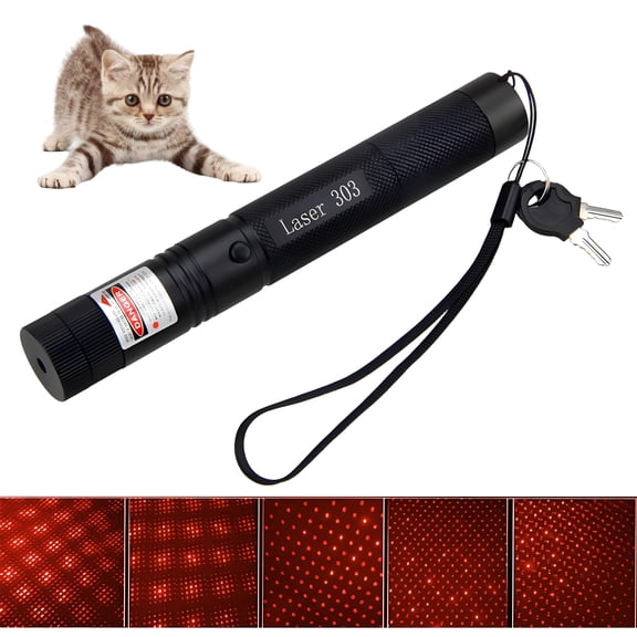 BESTSKY Cat Toys for Indoor Cats, Adjustable Focal Length lazer pointer for cat with Child Safety Lock, Safe Interactive Cat Laser Toy, Cat Gifts for Cat Owners and Their Pets, Red