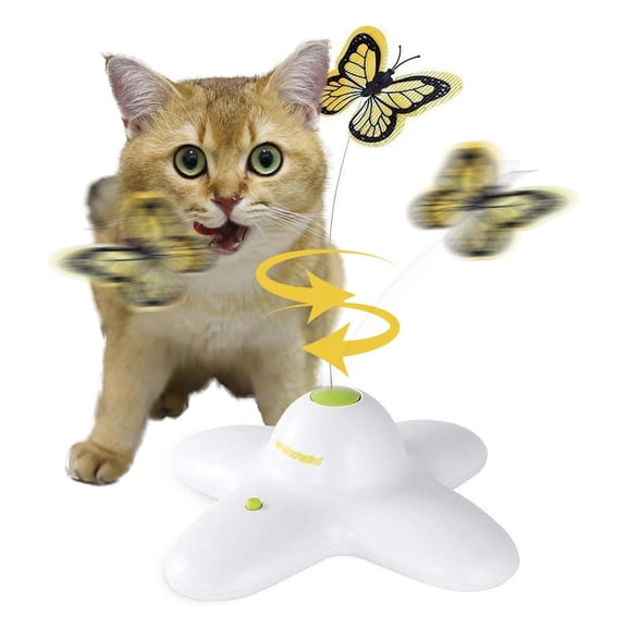BESTSKY Cat Toys Interactive Butterfly Flutter Bug Cat Automatic Toy Stimulating Kitty Toys Enrichment for Indoor Cats, Flutter Bug Cat Automatic Butterfly Cat Toy