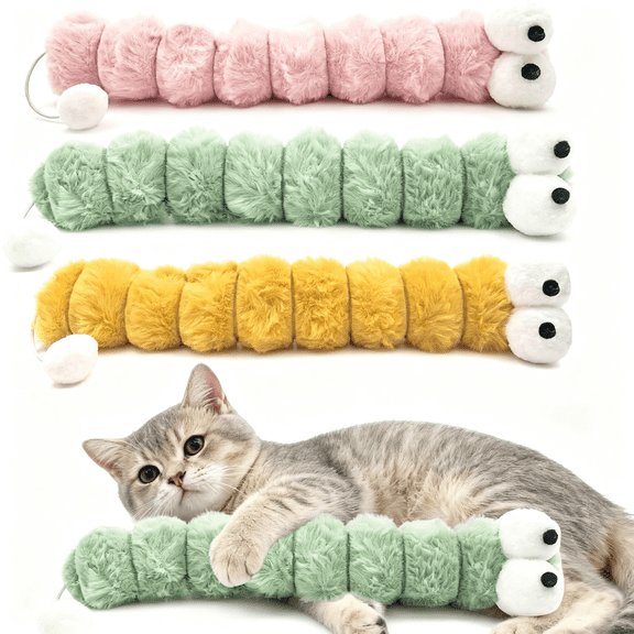 BESTSKY Cat Toys Pillows 3 Pack, 13 Cat Kicker Toys with Catnip Inside, Durable Interactive Cat Toys for Indoor Cats, Soft Kick Sticks for Exercise & Play