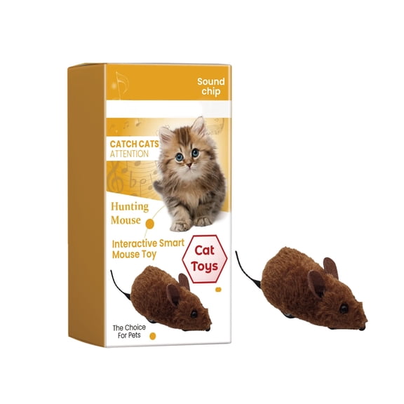 BESTSKY Cat Toys Squeaky Moving Mouse with Dynamic Magic Tail,Automatic Self Play Mouse Interactive Cat Toy for Indoor Cats,Electric Motion Activated Mice Toys for Kitten