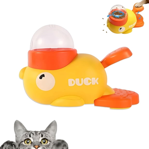 BESTSKY Cat Treat Slot Machine,Interactive Duck Slow Feeder Puzzle for Cats and Dogs Cat Puzzle Feeder