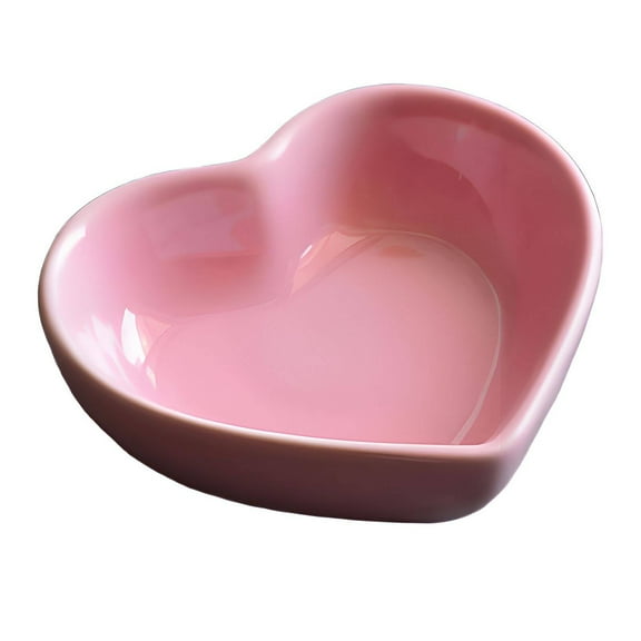BESTSKY Ceramic Cat Bowl,Pet Food Bowl Cat Plates,Suitable for Hamsters and Guinea Pigs Slow Feeder Dog Bowls,Pink