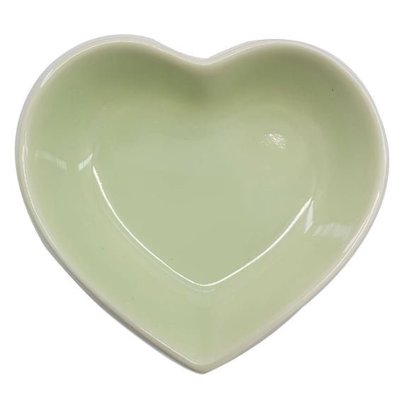 BPPEG Sturdy Leak-Proof Ceramic Cat Bowl,Slow Feeder for Proper Food Storage,Green