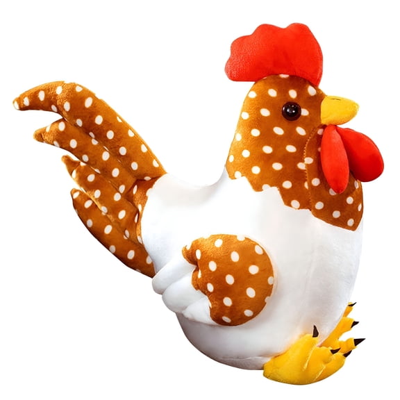 BESTSKY Chicken Doll Plush Toy Oversized Rooster Stuffed Animal Toy Doll with Feathers and Realistic Features Helps Children's Anxiety and Calm Their 12inch