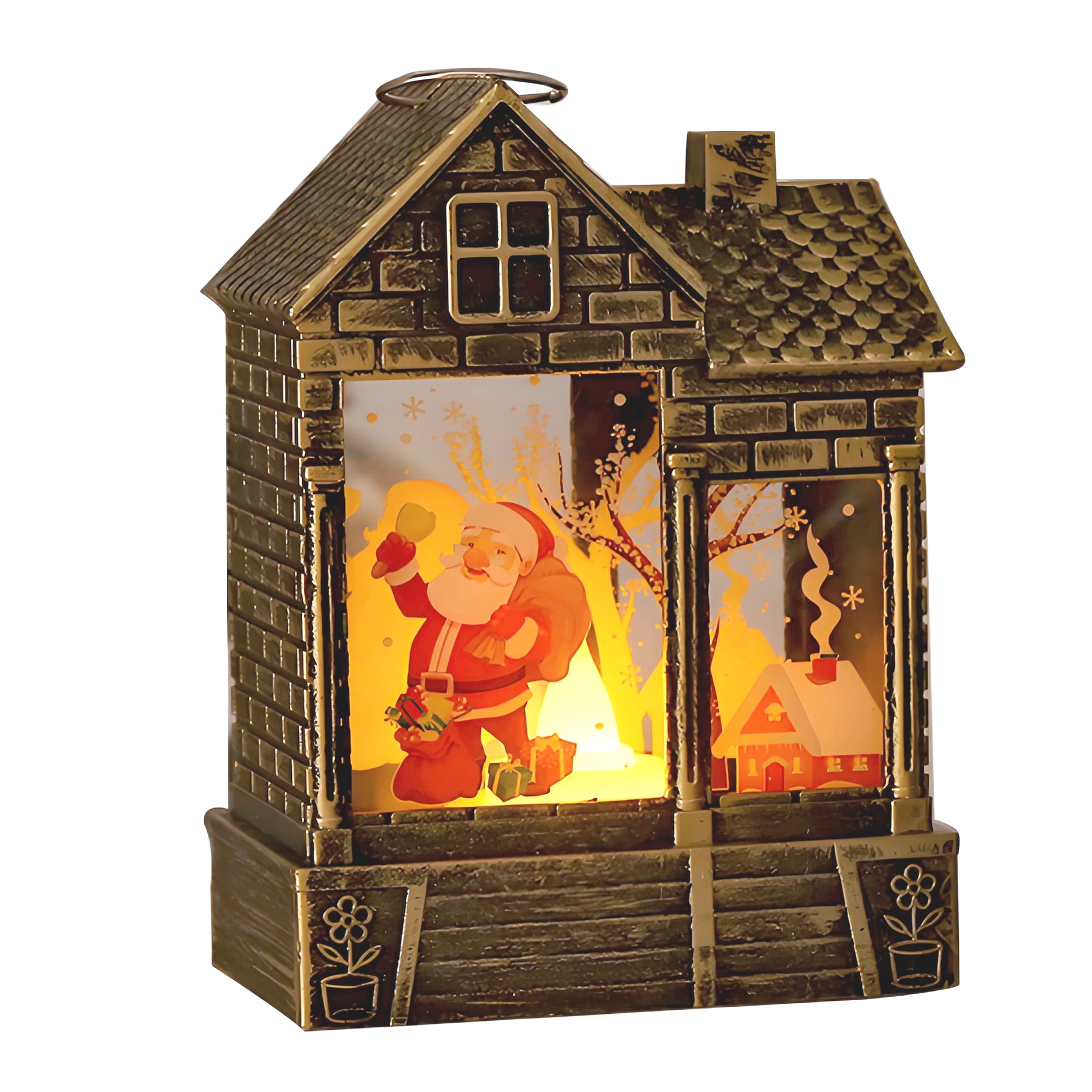 BESTSKY Christmas Village,Vintage Lantern-Style Antique Bronze