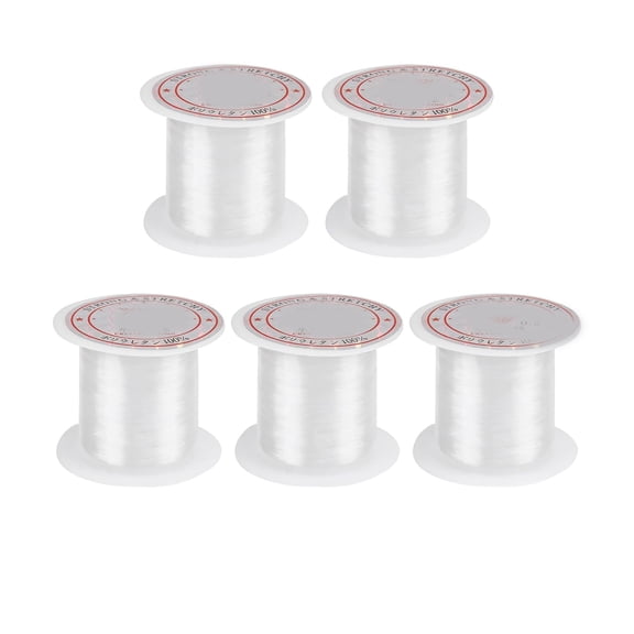 BESTSKY Clear Invisible Fishing Line - Monofilament,Non-Stretch Strong String,Transparent Leader Line for Hanging Decorations,Crafts,Beading & Jewelry Making,5-Pack