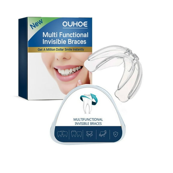 BESTSKY Clear Mouthguard Comfortable Wear Dental Night Guard Prevents Wear at Night Teeth Alignment Tray Style4